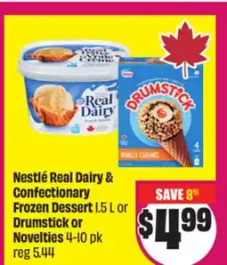 Chalo FreshCo Nestlé Real Dairy & Confectionary Frozen Dessert. 5 L or Drumstick or Novelties 4-10 pk offer