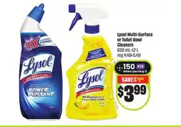 Chalo FreshCo Lysol Multi-Surface or Toilet Bowl Cleaners 650 mL-1.2 L offer