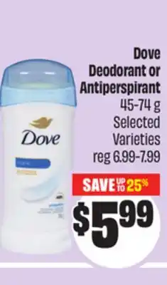 Chalo FreshCo Dove Deodorant or Antiperspirant 45 74 g offer