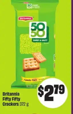 Chalo FreshCo Britannia Fifty Fifty Crackers 372 g offer