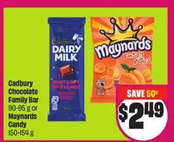 Chalo FreshCo Cadbury Chocolate Family Bar 90-95 g or Maynards Candy 150-154 g offer