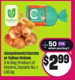 Chalo FreshCo Compliments Carrots or Yellow Onions 3 lb Bag Product of Ontario, Canada No. 1 1.36 kg offer
