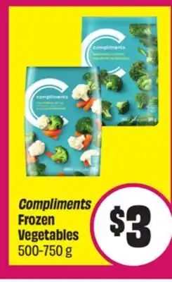 Chalo FreshCo Compliments Frozen Vegetables 500-750 g offer