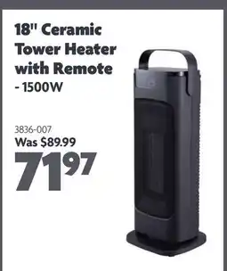 Home Hardware 18 Ceramic Tower Heater with Remote offer
