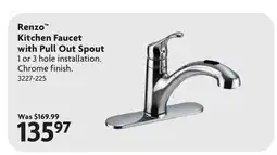Home Hardware Renzo Kitchen Faucet with Pull Out Spout offer