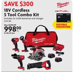 Home Hardware 18V Cordless 5 Tool Combo Kit offer