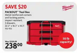 Home Hardware PACKOUT Tool Box offer