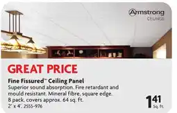 Home Hardware Fine Fissured Ceiling Panel offer