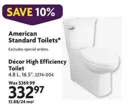 Home Hardware American Standard Toilets offer