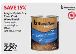 Home Hardware Acrylic Quick Dry Clear Coat Wood Finish offer