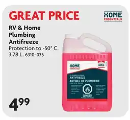Home Hardware RV & Home Plumbing Antifreeze offer