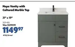 Home Hardware Napa Vanity with Cultured Marble Top 31 x 19 offer
