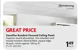 Home Hardware Sonoflex Random Fissured Ceiling Panel offer