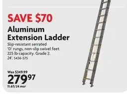 Home Hardware Aluminum Extension Ladder offer