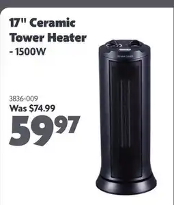 Home Hardware 17 Ceramic Tower Heater offer