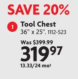 Home Hardware Tool Chest offer
