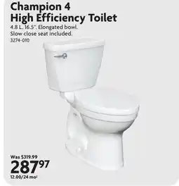 Home Hardware Champion 4 High Efficiency Toilet offer