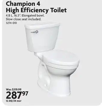 Home Hardware Champion 4 High Efficiency Toilet offer