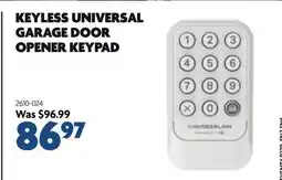 Home Hardware KEYLESS UNIVERSAL GARAGE DOOR OPENER KEYPAD offer