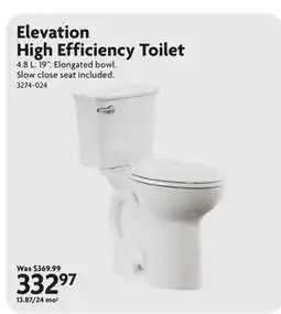 Home Hardware Elevation High Efficiency Toilet offer
