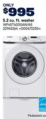 RONA SAMSUNG 5.2 cu. ft. washer offer