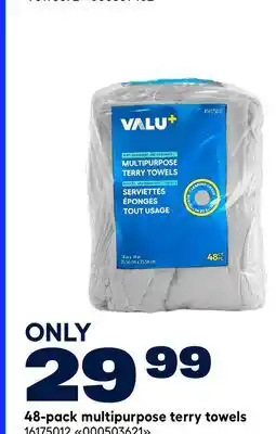 RONA VALU+ 48-pack multipurpose terry towels offer