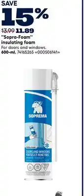 RONA Sopra-Foam insulating foam offer