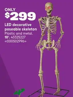 RONA LED decorative poseable skeleton 10' offer