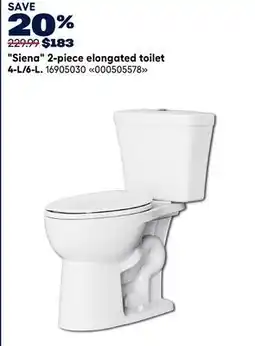 RONA Siena 2-piece elongated toilet 4-L/6-L offer