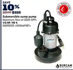 RONA Submersible sump pump 1/2 HP. 115 V offer