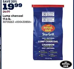 RONA Royal Oak Lump charcoal 17.6-lb offer