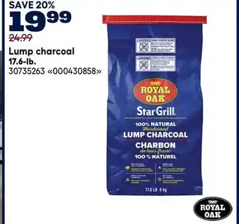 RONA Royal Oak Lump charcoal 17.6-lb offer