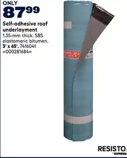 RONA Resisto Self-adhesive roof underlayment offer