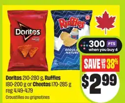 FreshCo Doritos 210-280 g Ruffles 180-200 g or Cheetos 170-285 g offer