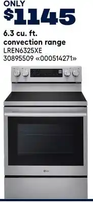 RONA LG 6.3 cu. ft. convection range offer