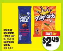 FreshCo Cadbury Chocolate 90-95 g or Maynards Candy 150-154 g offer