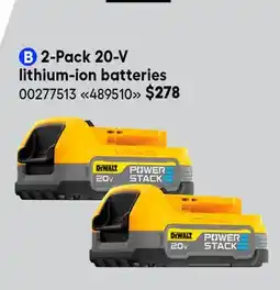RONA 2-Pack 20-V lithium-ion batteries offer