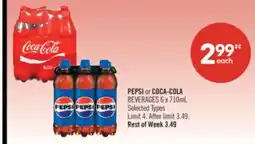 Shoppers Drug Mart PEPSI or COCA-COLA BEVERAGES offer