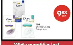 Shoppers Drug Mart DOVE BAR SOAP offer