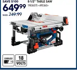 RONA Bosch 8-1/2 TABLE SAW offer