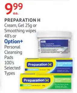 IDA Pharmacy PREPARATION H or Option+ offer