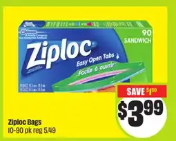 FreshCo Ziploc Bags 10-90 pk offer