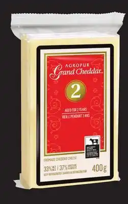 FreshCo AGROPUR GRAND CHEDDAR Cheddar Cheese 400 g Selected Varieties offer