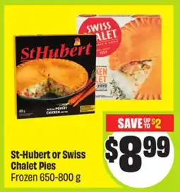 FreshCo St-Hubert or Swiss Chalet Pies Frozen 650-800 g offer