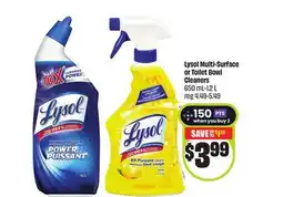 FreshCo Lysol Multi-surface or Toilet Bowl Cleaners 650 mL-1.2 L offer