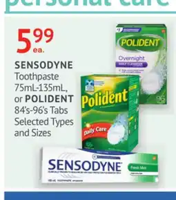 IDA Pharmacy SENSODYNE or POLIDENT offer