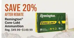 Cabela's Remington Core-Lokt Ammunition offer