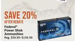 Cabela's Federal Power Shok Ammunition offer