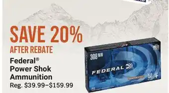 Cabela's Federal Power Shok Ammunition offer