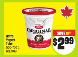 FreshCo Astro Yogurt Tubs 500-750g offer